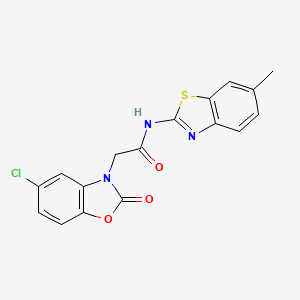 2-(5-chloro-2-oxobenzo[d]oxazol-3(2H)-yl)-N-(6-methylbenzo[d]thiazol-2-yl)acetamide
