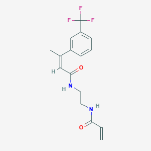 (Z)-N-[2-(Prop-2-enoylamino)ethyl]-3-[3-(trifluoromethyl)phenyl]but-2-enamide