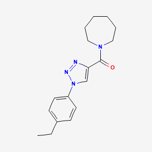 molecular formula C17H22N4O B2986187 azepan-1-yl(1-(4-ethylphenyl)-1H-1,2,3-triazol-4-yl)methanone CAS No. 1326827-55-7