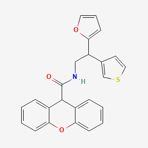 N-[2-(furan-2-yl)-2-(thiophen-3-yl)ethyl]-9H-xanthene-9-carboxamide