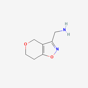molecular formula C7H10N2O2 B2986203 6,7-Dihydro-4H-pyrano[3,4-d][1,2]oxazol-3-ylmethanamine CAS No. 1477874-55-7