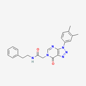 2-(3-(3,4-dimethylphenyl)-7-oxo-3H-[1,2,3]triazolo[4,5-d]pyrimidin-6(7H)-yl)-N-phenethylacetamide