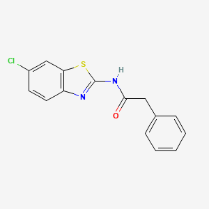 molecular formula C15H11ClN2OS B2986215 N-(6-氯-1,3-苯并噻唑-2-基)-2-苯基乙酰胺 CAS No. 258338-59-9