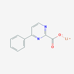 molecular formula C11H7LiN2O2 B2986222 Lithium;4-phenylpyrimidine-2-carboxylate CAS No. 2470440-99-2