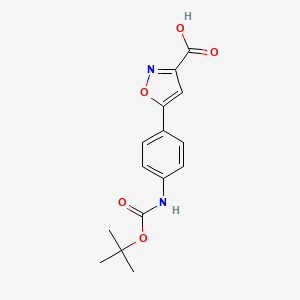 5-(4-((tert-Butoxycarbonyl)amino)phenyl)isoxazole-3-carboxylic acid