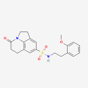 molecular formula C20H22N2O4S B2986235 N-(2-methoxyphenethyl)-4-oxo-2,4,5,6-tetrahydro-1H-pyrrolo[3,2,1-ij]quinoline-8-sulfonamide CAS No. 898419-56-2