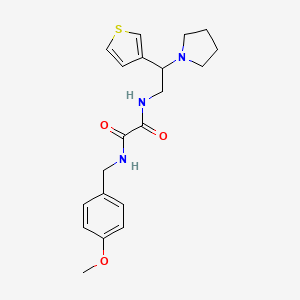 N1-(4-methoxybenzyl)-N2-(2-(pyrrolidin-1-yl)-2-(thiophen-3-yl)ethyl)oxalamide