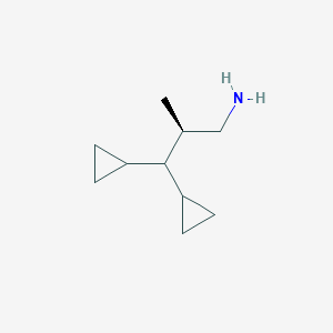 (2R)-3,3-Dicyclopropyl-2-methylpropan-1-amine