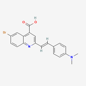 6-Bromo-2-{2-[4-(dimethylamino)phenyl]ethenyl}quinoline-4-carboxylic acid