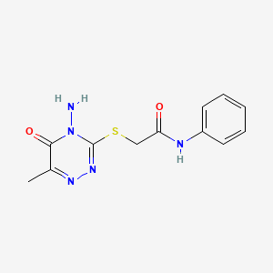 2-[(4-amino-6-methyl-5-oxo-1,2,4-triazin-3-yl)sulfanyl]-N-phenylacetamide