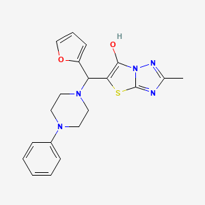 5-(Furan-2-yl(4-phenylpiperazin-1-yl)methyl)-2-methylthiazolo[3,2-b][1,2,4]triazol-6-ol
