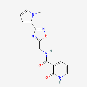 2-hydroxy-N-((3-(1-methyl-1H-pyrrol-2-yl)-1,2,4-oxadiazol-5-yl)methyl)nicotinamide