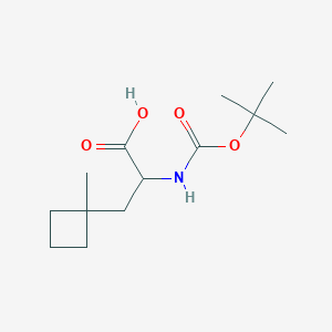 3-(1-Methylcyclobutyl)-2-[(2-methylpropan-2-yl)oxycarbonylamino]propanoic acid