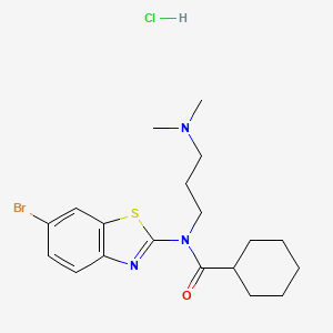 N-(6-bromobenzo[d]thiazol-2-yl)-N-(3-(dimethylamino)propyl)cyclohexanecarboxamide hydrochloride