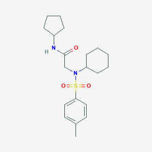molecular formula C20H30N2O3S B298628 2-{cyclohexyl[(4-methylphenyl)sulfonyl]amino}-N-cyclopentylacetamide 