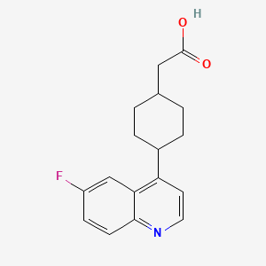 2-(4-(6-Fluoroquinolin-4-yl)cyclohexyl)acetic acid