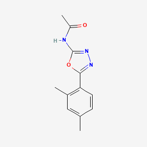 molecular formula C12H13N3O2 B2986281 N-(5-(2,4-dimethylphenyl)-1,3,4-oxadiazol-2-yl)acetamide CAS No. 891142-66-8