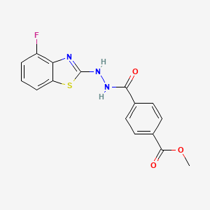 B2986282 Methyl 4-(2-(4-fluorobenzo[d]thiazol-2-yl)hydrazinecarbonyl)benzoate CAS No. 851978-87-5