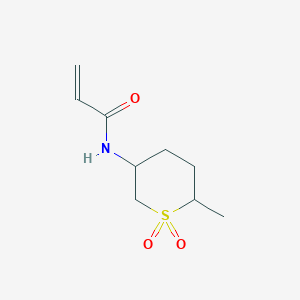 molecular formula C9H15NO3S B2986294 N-(6-Methyl-1,1-dioxothian-3-yl)prop-2-enamide CAS No. 2361639-91-8