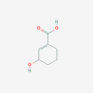 molecular formula C7H10O3 B2986308 3-Hydroxy-1-cyclohexene-1-carboxylic acid CAS No. 127943-85-5