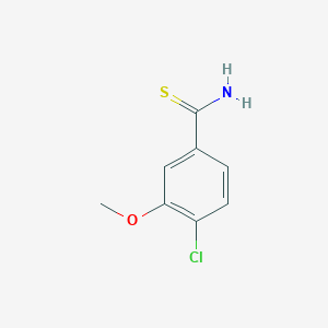 molecular formula C8H8ClNOS B2986317 4-Chloro-3-methoxybenzenecarbothioamide CAS No. 1514086-83-9