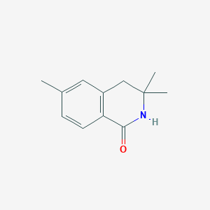 molecular formula C12H15NO B2986318 3,3,6-Trimethyl-1,2,3,4-tetrahydroisoquinolin-1-one CAS No. 1820736-06-8