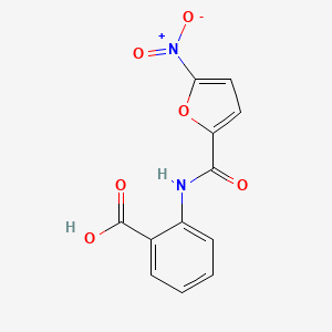molecular formula C12H8N2O6 B2986337 2-(5-Nitrofuran-2-amido)benzoic acid CAS No. 99971-02-5