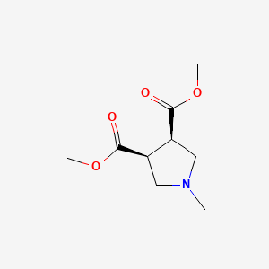molecular formula C9H15NO4 B2986338 (3S,4R)-1-甲基-吡咯烷-3,4-二甲酸二甲酯 CAS No. 102389-90-2