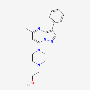 molecular formula C20H25N5O B2986350 2-(4-(2,5-Dimethyl-3-phenylpyrazolo[1,5-a]pyrimidin-7-yl)piperazin-1-yl)ethanol CAS No. 877779-24-3