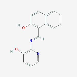 molecular formula C16H12N2O2 B2986365 2-[(2-Hydroxy-naphthalen-1-ylmethylene)-amino]-pyridin-3-ol CAS No. 151055-11-7