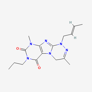 molecular formula C16H22N6O2 B2986366 1-[(E)-but-2-enyl]-3,9-dimethyl-7-propyl-4H-purino[8,7-c][1,2,4]triazine-6,8-dione CAS No. 919025-06-2