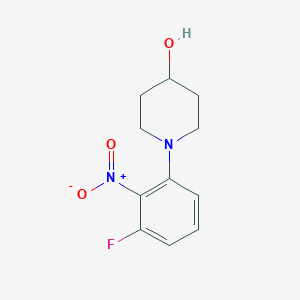molecular formula C11H13FN2O3 B2986367 1-(3-Fluoro-2-nitrophenyl)piperidin-4-ol CAS No. 1286272-69-2