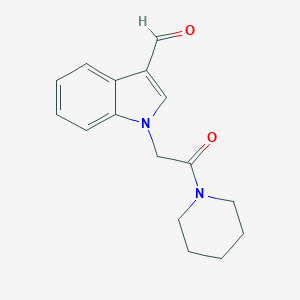 molecular formula C16H18N2O2 B298637 1-[2-oxo-2-(1-piperidinyl)ethyl]-1H-indole-3-carbaldehyde 