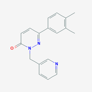 molecular formula C18H17N3O B2986371 6-(3,4-dimethylphenyl)-2-(pyridin-3-ylmethyl)pyridazin-3(2H)-one CAS No. 923084-05-3