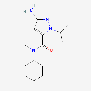 molecular formula C14H24N4O B2986375 3-Amino-N-cyclohexyl-1-isopropyl-n-methyl-1H-pyrazole-5-carboxamide CAS No. 2101195-59-7