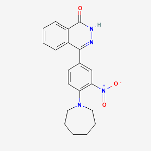 molecular formula C20H20N4O3 B2986385 4-[4-(氮杂环-1-基)-3-硝基苯基]-2H-酞嗪-1-酮 CAS No. 882000-10-4