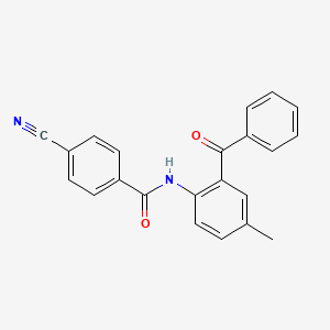 molecular formula C22H16N2O2 B2986386 N-(2-苯甲酰-4-甲基苯基)-4-氰基苯甲酰胺 CAS No. 324758-75-0
