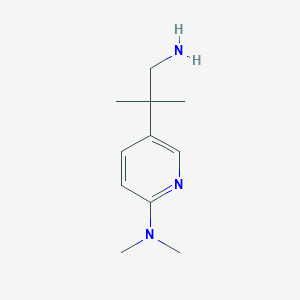 molecular formula C11H19N3 B2986390 5-(1-氨基-2-甲基丙烷-2-基)-N,N-二甲基吡啶-2-胺 CAS No. 1855133-14-0