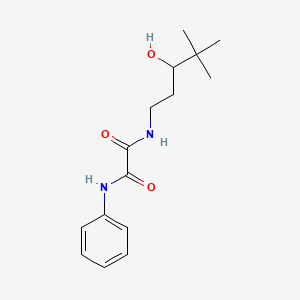 molecular formula C15H22N2O3 B2986393 N1-(3-hydroxy-4,4-dimethylpentyl)-N2-phenyloxalamide CAS No. 1396843-60-9
