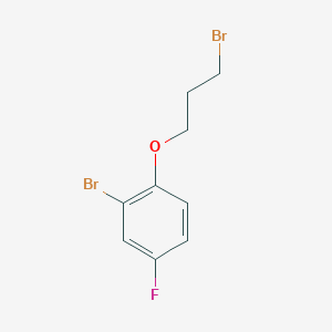 molecular formula C9H9Br2FO B2986396 3-(2-Bromo-4-fluorophenoxy)-1-propyl bromide CAS No. 349550-80-7