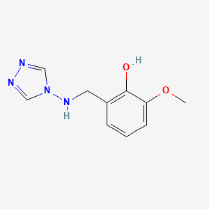 molecular formula C10H12N4O2 B2986404 2-Methoxy-6-[(1,2,4-triazol-4-ylamino)methyl]phenol CAS No. 731832-87-4