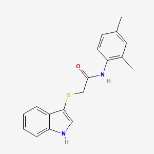 molecular formula C18H18N2OS B2986411 N-(2,4-二甲基苯基)-2-(1H-吲哚-3-基硫基)乙酰胺 CAS No. 450351-83-4