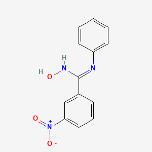 molecular formula C13H11N3O3 B2986429 N'-hydroxy-3-nitro-N-phenylbenzenecarboximidamide CAS No. 65251-89-0