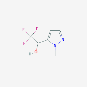molecular formula C6H7F3N2O B2986433 alpha-(Trifluoromethyl)-1-methyl-1H-pyrazole-5-methanol CAS No. 1343199-34-7