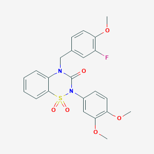 2-(3,4-dimethoxyphenyl)-4-(3-fluoro-4-methoxybenzyl)-2H-1,2,4-benzothiadiazin-3(4H)-one 1,1-dioxide