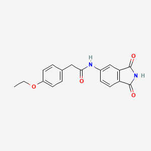 molecular formula C18H16N2O4 B2986464 N-(1,3-dioxoisoindol-5-yl)-2-(4-ethoxyphenyl)acetamide CAS No. 923371-99-7