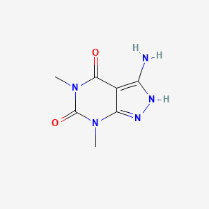 molecular formula C7H9N5O2 B2986489 3-氨基-5,7-二甲基-2H-吡唑并[3,4-d]嘧啶-4,6(5H,7H)-二酮 CAS No. 67304-67-0