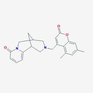 molecular formula C23H24N2O3 B2986491 3-((5,7-二甲基-2-氧代-2H-色烯-4-基)甲基)-3,4,5,6-四氢-1H-1,5-甲烷并吡啶并[1,2-a][1,5]二氮杂环-8(2H)-酮 CAS No. 1105241-87-9