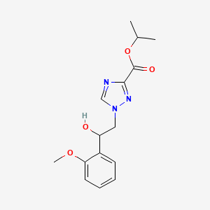 molecular formula C15H19N3O4 B2986524 1-[2-羟基-2-(2-甲氧基苯基)乙基]-1H-1,2,4-三唑-3-甲酸异丙酯 CAS No. 1923113-02-3