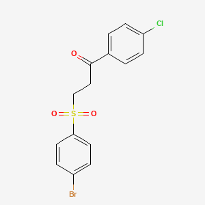 molecular formula C15H12BrClO3S B2986526 3-[(4-溴苯基)磺酰基]-1-(4-氯苯基)-1-丙酮 CAS No. 331460-27-6